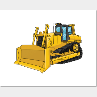 Forklift cartoon illustration Posters and Art